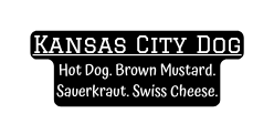 Kansas City Dog Hot Dog Brown Mustard Sauerkraut Swiss Cheese